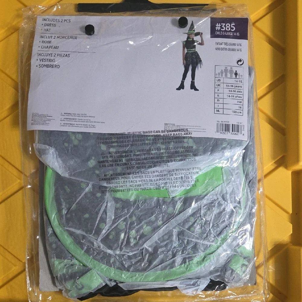 Glow-in-the-Dark Witch Costume for Kids